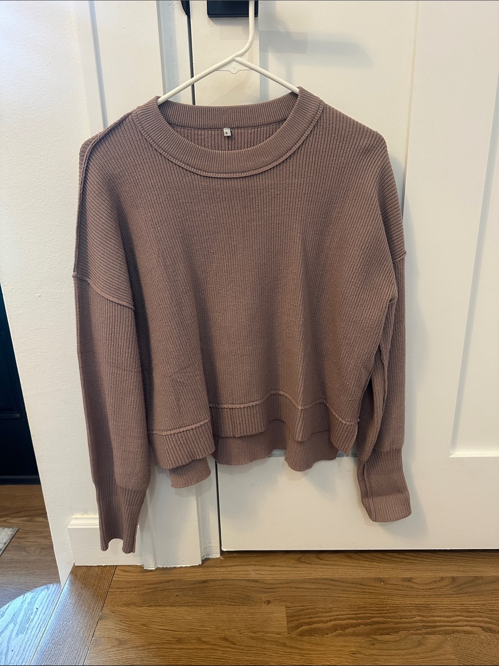 Women’s Cozy Ribbed Crewneck Sweater - Mauve